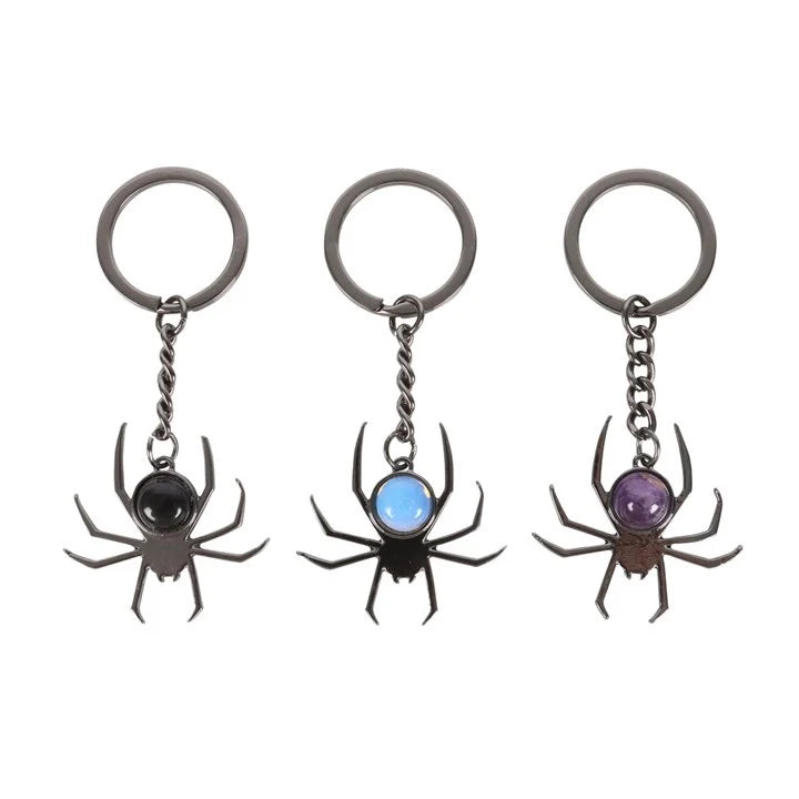 Crystal Spider Keyrings