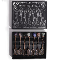 Bronze Gemstone Crystal Witch Spoons