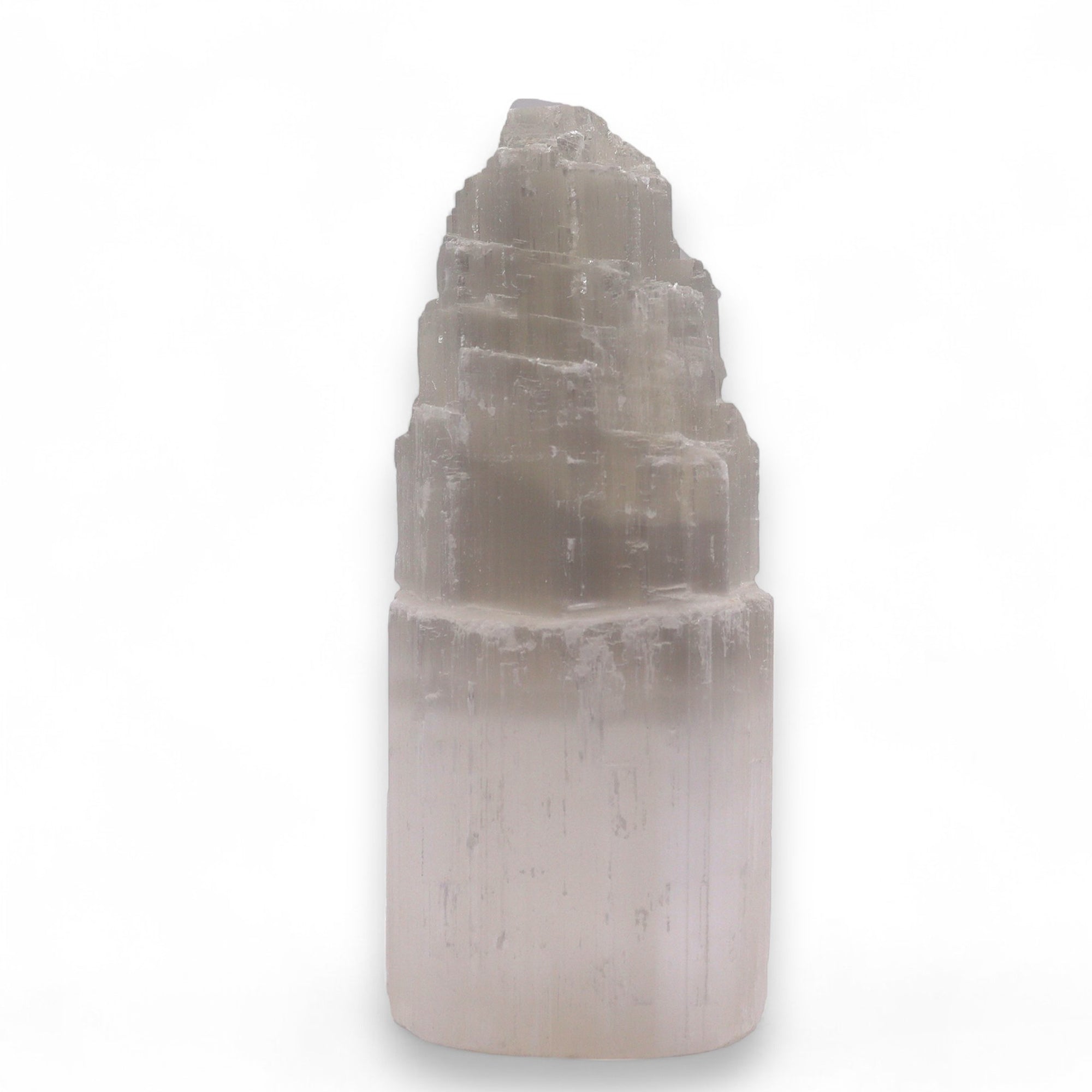 Natural Selenite Tower Lamp - 20 Cm