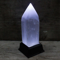Selenite Pencil Point Tower - 15 Cm