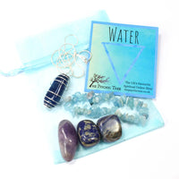 Water Element Bracelet, Crystal & Necklace Pack.