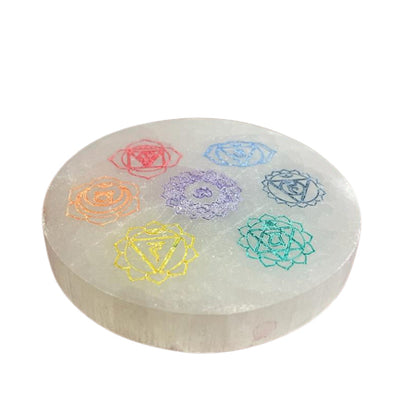 Small Charging Plate 8cm - Chakra Design - Colour