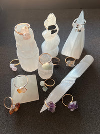 Citrine Crystal Adjustable Ring