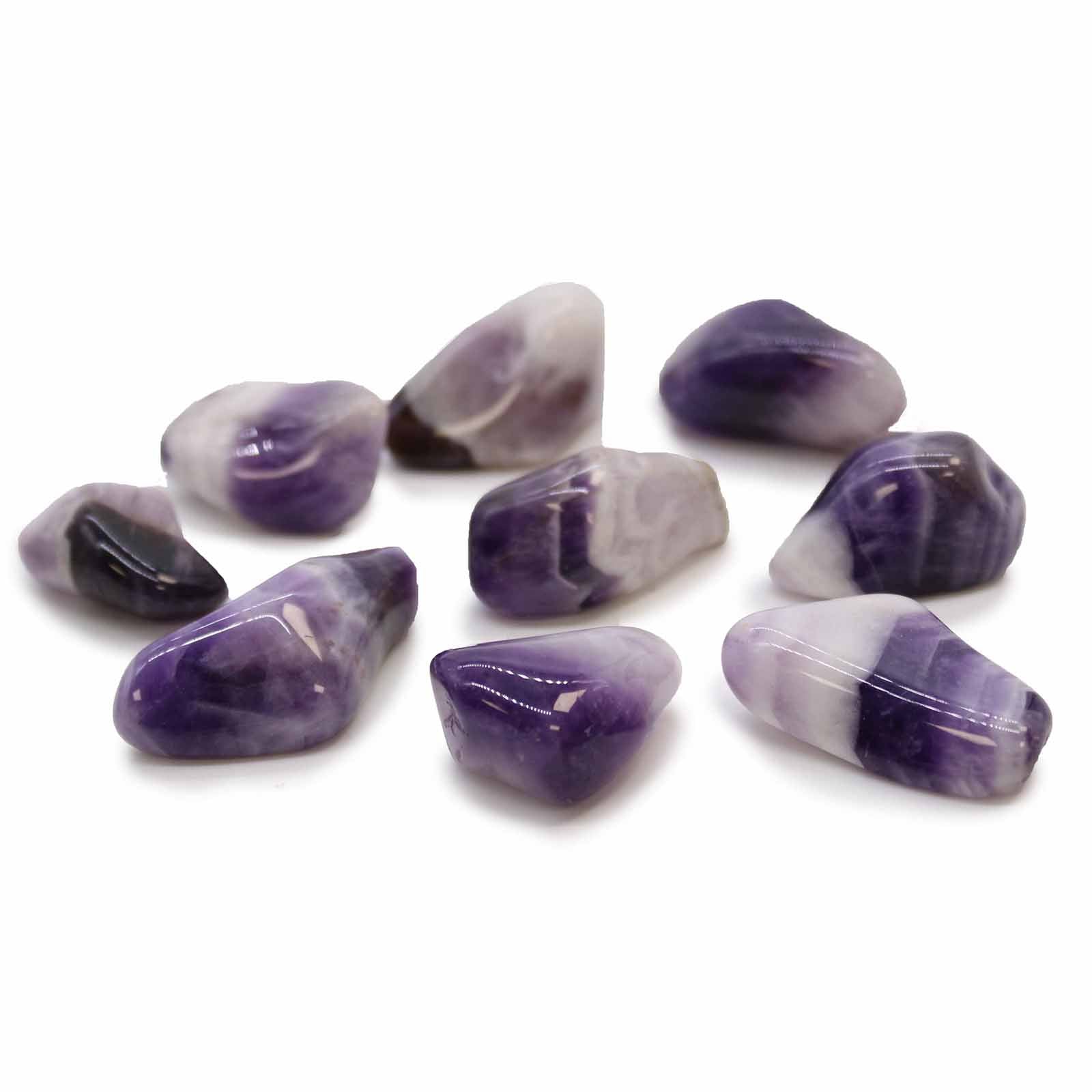 Amethyst Banded (Grade A) - Tumble Stone - Look How They Shine