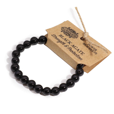 Black Agate Power Bracelet - Look How They Shine