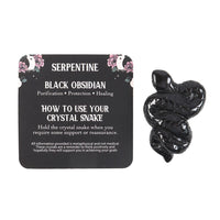 Black Obsidian Crystal Snake - Look How They Shine