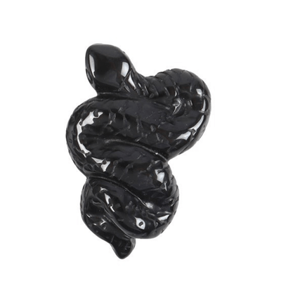 Black Obsidian Crystal Snake - Look How They Shine