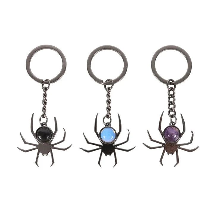Crystal Spider Keyrings - Look How They Shine