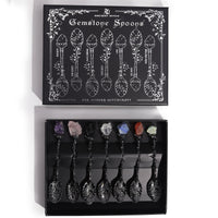 Dark Silver Gemstone Crystal Witch Spoons - Look How They Shine