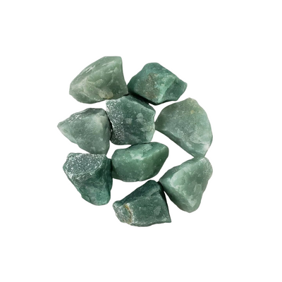 Green Aventurine Rough Healing Crystal With Guide & Bag