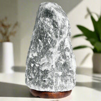 Grey Himalayan Natural Salt Lamp - Look How They Shine