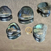 Labradorite Crystal Hearts - Look How They Shine