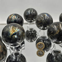 Labradorite Crystal Spheres 300 - 450g - Look How They Shine
