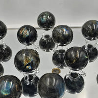 Labradorite Crystal Spheres 300 - 450g - Look How They Shine