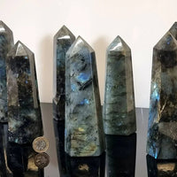 Labradorite Crystal Towers - 16 cm Prism - Look How They Shine