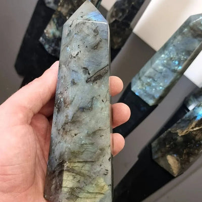 Labradorite Crystal Towers - 16 cm Prism - Look How They Shine