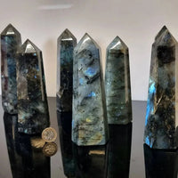 Labradorite Crystal Towers - 16 cm Prism - Look How They Shine