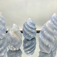 Large Blue Calcite Crystal Flames - Look How They Shine