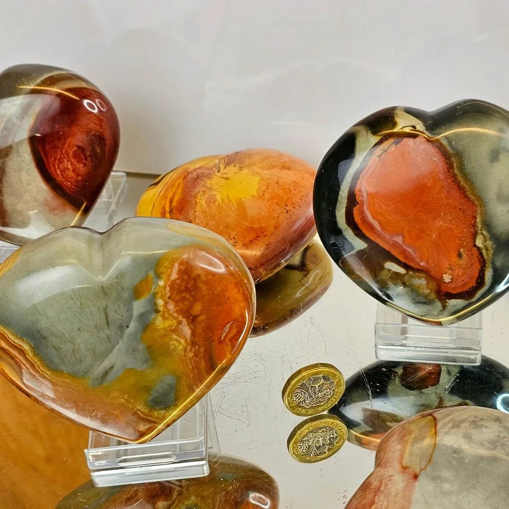 Large Polychrome Jasper Crystal Heart - Look How They Shine