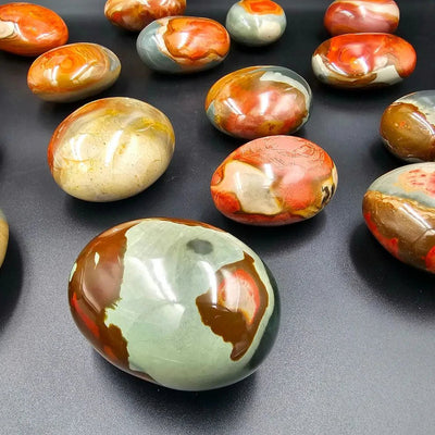 Large Polychrome Jasper Palmstones - Look How They Shine