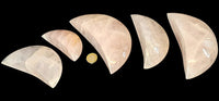 Large Rose Quartz Crystal Moons - Look How They Shine