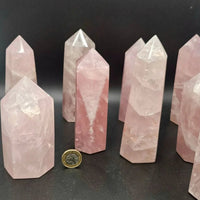 Large Rose Quartz Crystal Prisms - Towers 400 - 500g - Look How They Shine