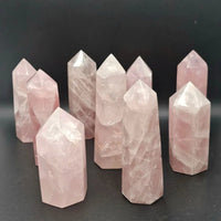 Large Rose Quartz Crystal Prisms - Towers 400 - 500g - Look How They Shine