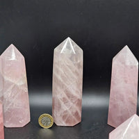 Large Rose Quartz Crystal Prisms - Towers 400 - 500g - Look How They Shine