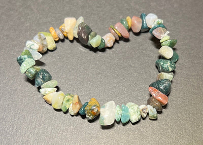 Moss Agate Chipstone Bracelet - Look How They Shine