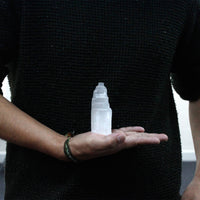Natural Selenite Tower - 10 Cm - Look How They Shine