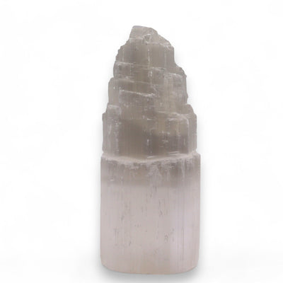 Natural Selenite Tower Lamp - 20 Cm - Look How They Shine