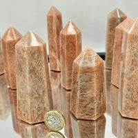 Peach Moonstone Crystal Prisms/ Towers - Look How They Shine