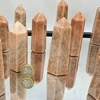 Peach Moonstone Crystal Prisms/ Towers - Look How They Shine