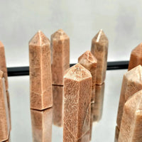 Peach Moonstone Crystal Prisms/ Towers - Look How They Shine