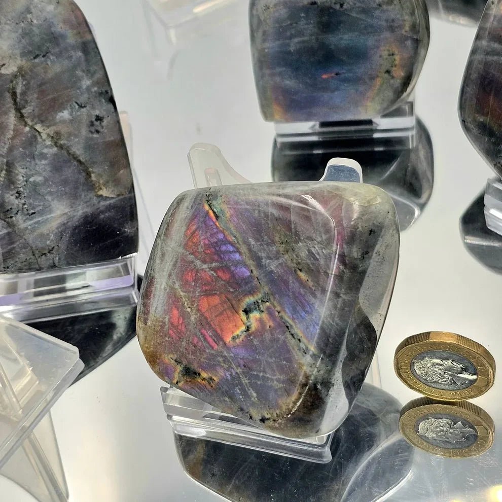 Purple Labradorite Crystal Freeform Fully Polished - Look How They Shine