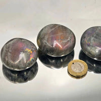 Purple Labradorite Crystal Palmstones - Look How They Shine