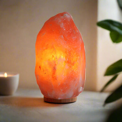 Quality Natural Salt Lamp - & Base Apx 2 - 3kg - Look How They Shine