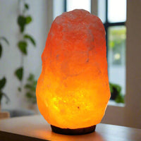 Quality Natural Salt Lamp - & Base Apx 8 - 10kg - Look How They Shine