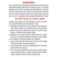 Quality Salt Lamp - Uk Plug - Appx 1.5 - 2kg - Look How They Shine