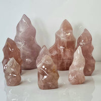 Rose Quartz Crystal Flames 200 - 300g - Look How They Shine