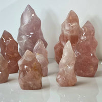 Rose Quartz Crystal Flames 200 - 300g - Look How They Shine