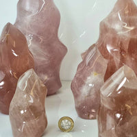 Rose Quartz Crystal Flames 200 - 300g - Look How They Shine
