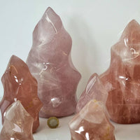 Rose Quartz Crystal Flames 200 - 300g - Look How They Shine