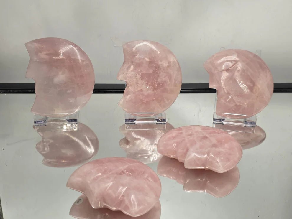 Rose Quartz Crystal Moon - Look How They Shine