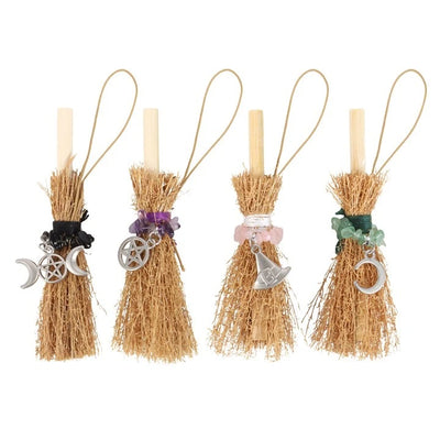 Crystal Broomstick Car Charm