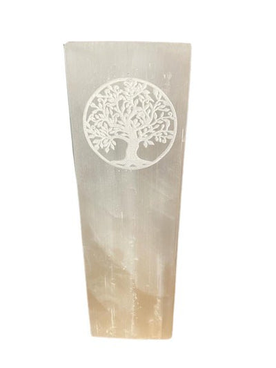 Selenite Block Lamp 25cm - Tree Of Life - Look How They Shine