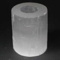 Selenite Cylinder Candle Holder - 10 Cm - Look How They Shine