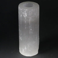 Selenite Cylinder Candle Holder - 20 Cm - Look How They Shine