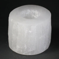 Selenite Cylinder Candle Holder - 8 Cm - Look How They Shine