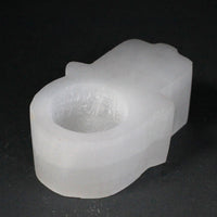 Selenite Hamsa Candle Holder - Look How They Shine
